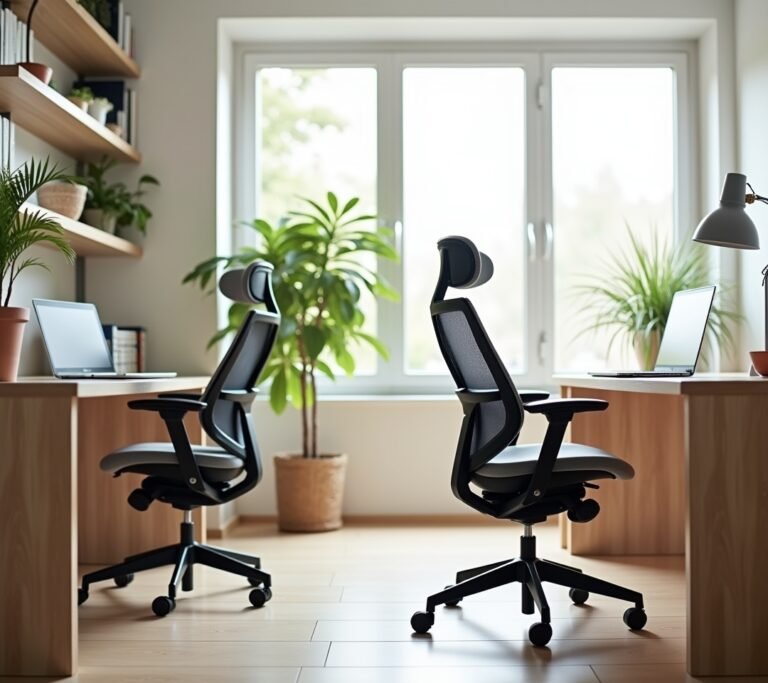 High-end ergonomic office chair in a modern workspace